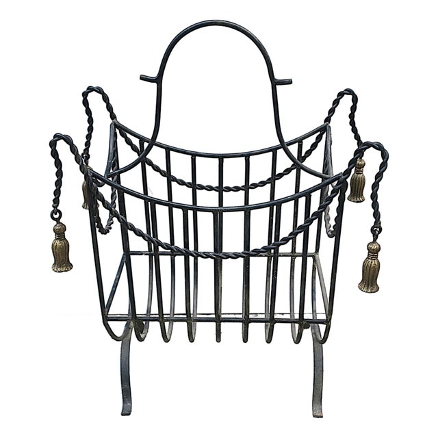 Firewood Holder Iron With Tassel Design For Sale