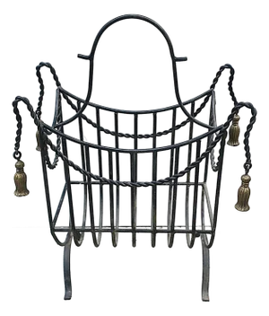 Firewood Holder Iron With Tassel Design