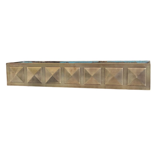 Mid 20th Century Mid Century Modern Brass Studded Tabletop Planter Box For Sale - Image 5 of 18