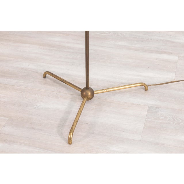 Metal t.h. Robsjohn-Gibbings Brass Floor Lamp for Hansen Lighting New York Circa 1950s For Sale - Image 7 of 9