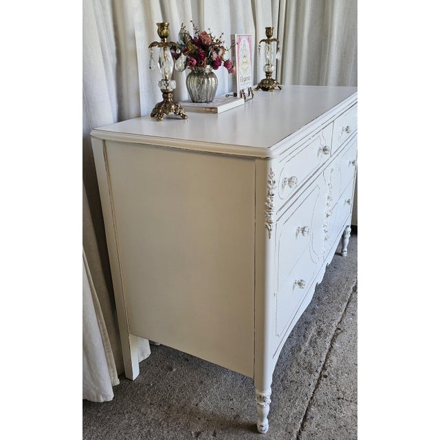 Vintage Dresser, Paris Apartment Style, White Romantic Style For Sale - Image 4 of 12