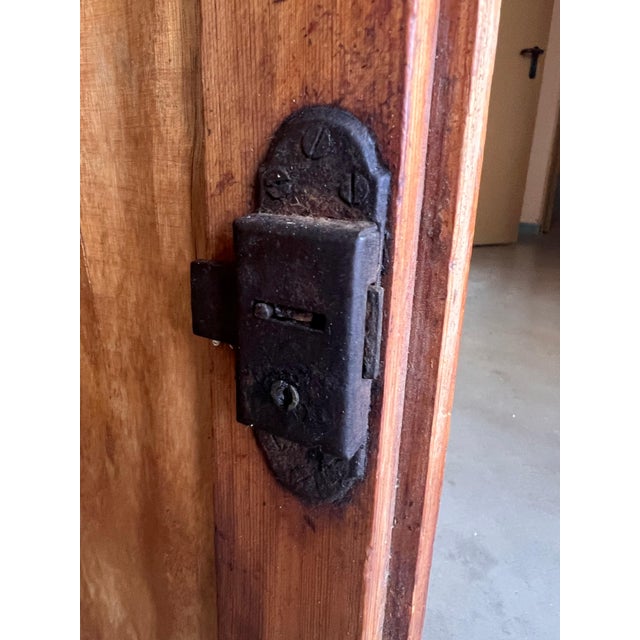 19th Century Large Cupboard or Bookcase with Glass Vitrine, Pine, Spain Restored For Sale - Image 12 of 18