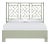 Chippendale Platform Bed Queen, Celery Green For Sale