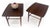 Pair American Mid Century Modern Walnut Rolled Edges End Side Tables MINT! For Sale - Image 9 of 13