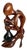Wooden Sculpture of a Crouching Woman, France, 1970s For Sale