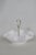 Mid-Century Modern Mid 20th Century Fenton White Milk Glass Ruffled Edge Hobnail Candy Dish With Metal Handle For Sale - Image 3 of 14