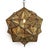 Vintage Indian brass pendant light is masterfully crafted, formed from a complex constellation of faceted, hand-pierced...