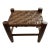 Vintage Rustic Woven Wood Stool For Sale