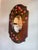 Vintage Hand Painted Floral Wood Wall Mirror Folk Art Pink Flowers For Sale - Image 4 of 9