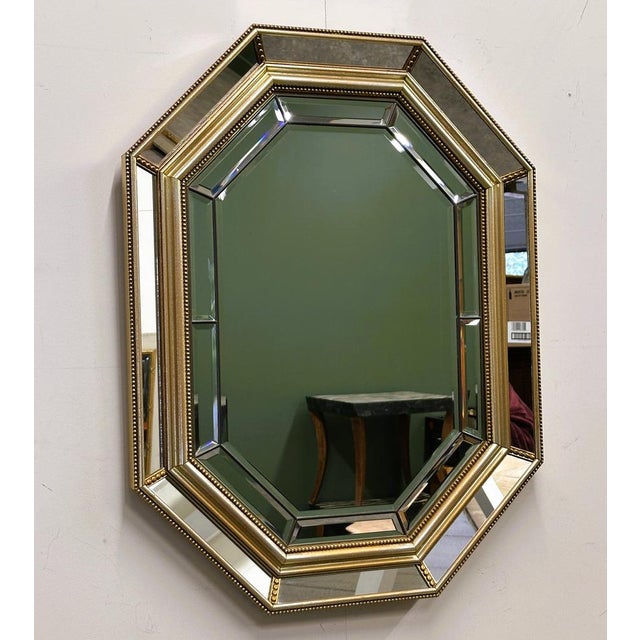 Neoclassical Octagonal Bevelled Mirror by De Knudt, Belgium, 1980s For Sale - Image 4 of 12
