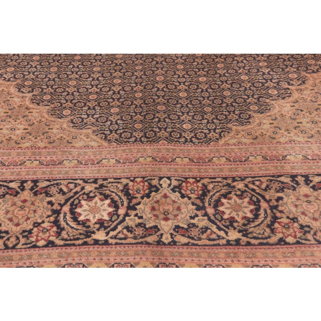 Mid 20th Century Mid 20th Century Vintage Persian Mahi Tabriz Rug - 06'08 X 10'00 For Sale - Image 5 of 9