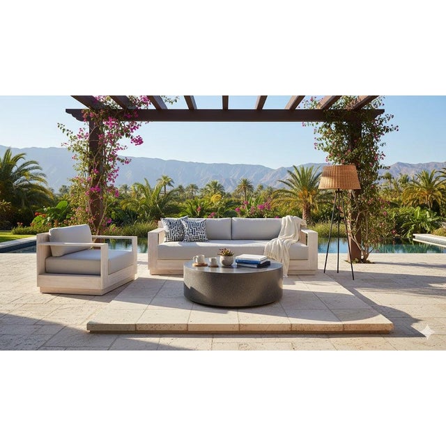 Imperial Grove Outdoor Solid Teak Wood, Natural Look Sofa - 84" For Sale - Image 12 of 13