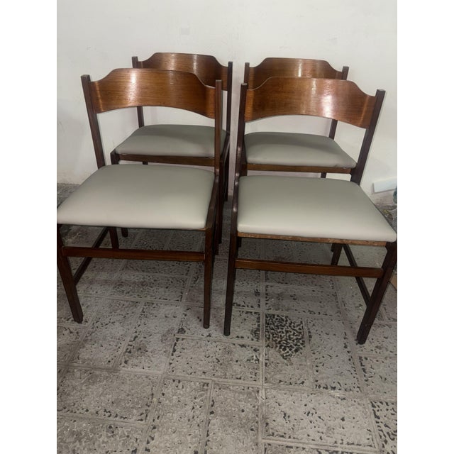 Brown Table and Chairs by Guido Faleschini, 1960, Set of 5 For Sale - Image 8 of 18