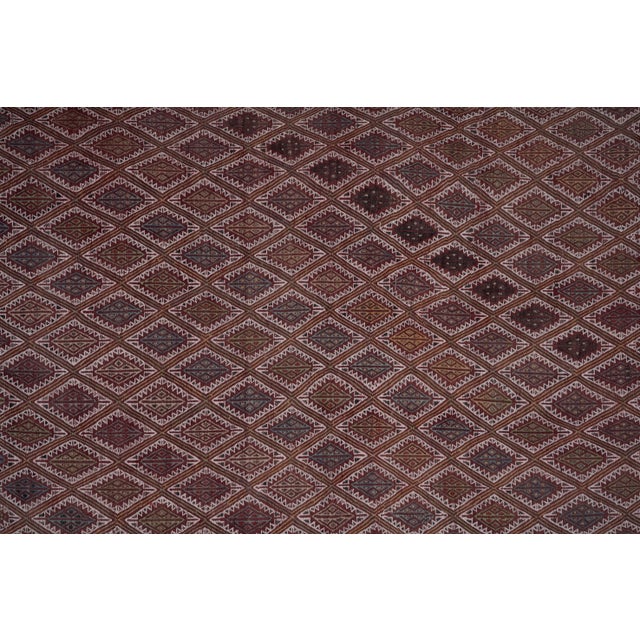 Vintage Turkish Jajim Rug 4'8'' X 7'1'' For Sale - Image 6 of 10