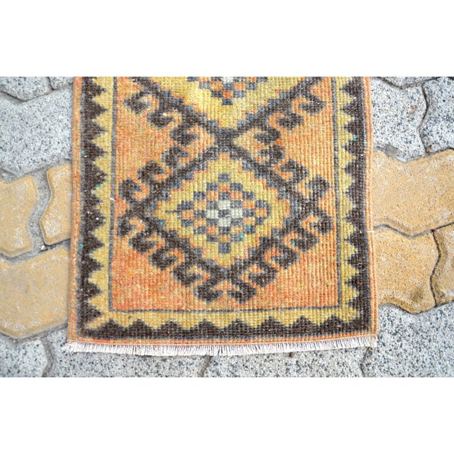 Tribal Vintage Mid Century Geometric Rug For Sale - Image 3 of 6