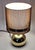 Vintage Gilt Metal Ball Table Lamp with Brown Fabric Shade from Bewatt, 1980s For Sale - Image 3 of 8