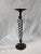 Charcoal Vintage Sarreid Metal Braided Candle Holder For Sale - Image 8 of 8