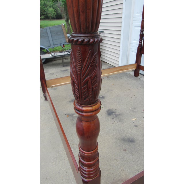 Traditional 1980s Pennsylvania House Pa House Cherry King Size Poster Bed Designer For Sale - Image 3 of 11