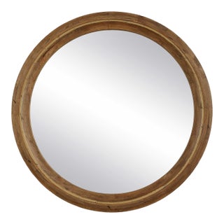 Frontier Round Wood Mirror For Sale