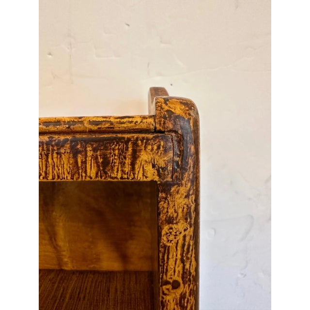 Hand Grain Painted Folk Art Bookcase For Sale - Image 9 of 11