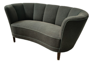 Mid-Century Modern Scandinavian Banana Sofa, 1980
