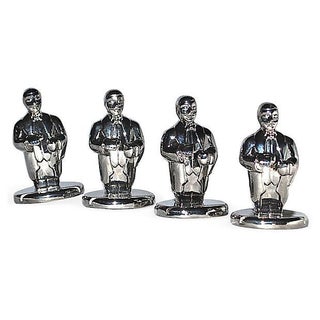 Lenox Chrome Little Butler Place Name Holders - S/4 For Sale