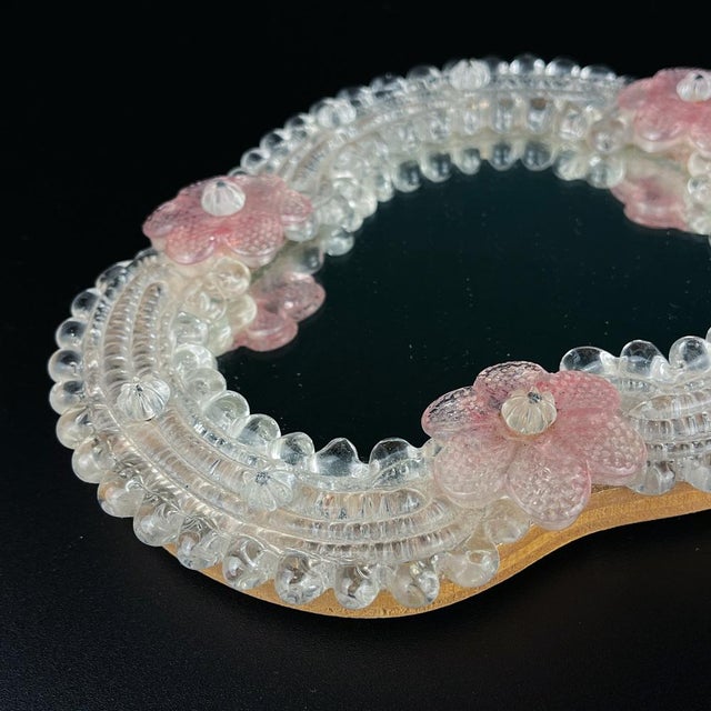 Murano Glass Mirror, Italy, 1950s For Sale - Image 3 of 14