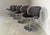 Remarks: Set of five Wilkhahn swivel dining chairs by Herbert Ohl, Germany 1980s Chrome frames with net upholstered seats....