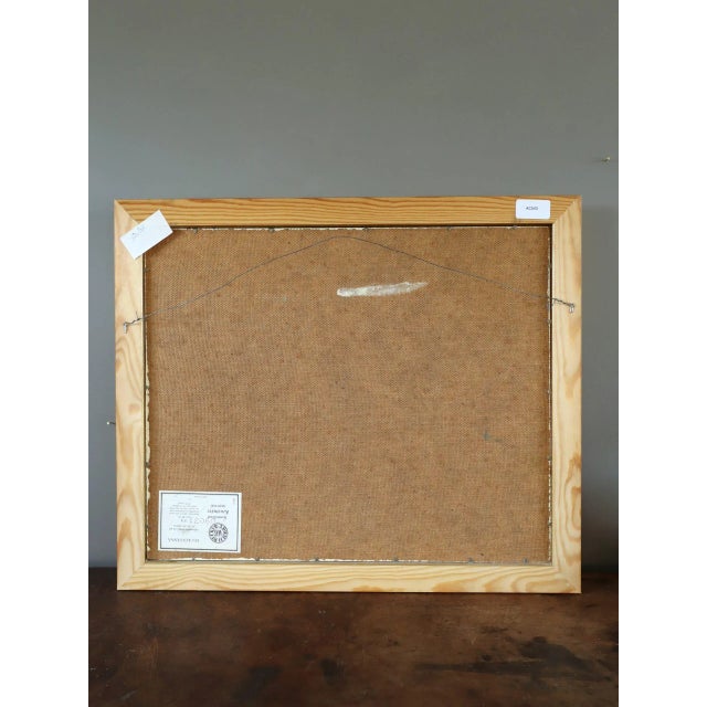 Mid-Century Modern 'Fruit & Vase on a Table' Original Swedish Vibrant Still Life Oil Painting, Framed For Sale - Image 11 of 11