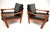 1960s Danish Lounge Chairs in Teak and Leather by Illum Wikkelso, 1960, Set of 2 For Sale - Image 5 of 11