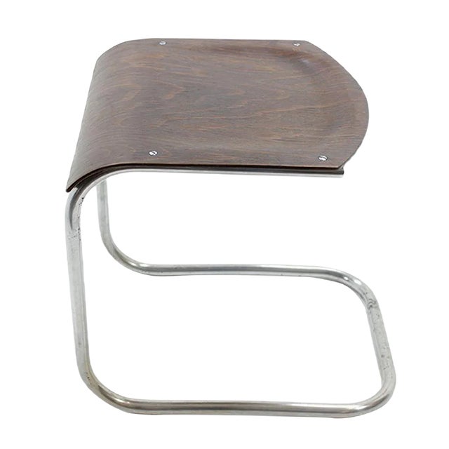 Vintage Bauhaus Chromed Stool by Mart Stam for Mücke Melder For Sale