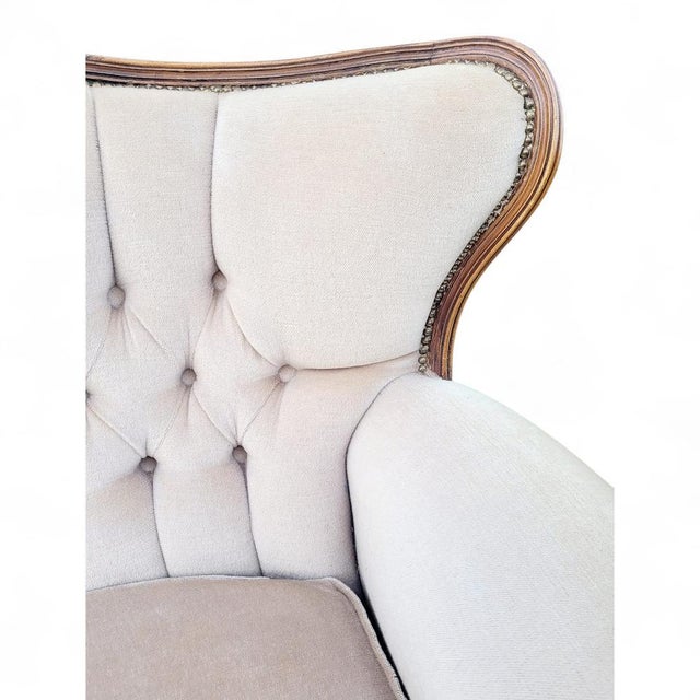 Wood Louis XVI French Château Living Room Set in Upholstered Hand-Carved Walnut, Mid-19th Century, Set of 3 For Sale - Image 7 of 18