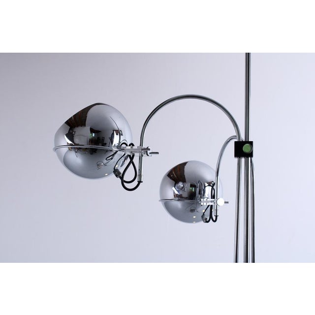 Adjustable Double Chrome Eyeball Globe Floor Lamp from Gepo, 1970s For Sale - Image 10 of 18