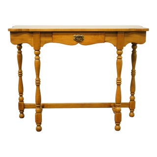 Columbia Manufacturing Solid Hard Rock Maple Colonial Style 38" Accent Entryway / Console Table For Sale
