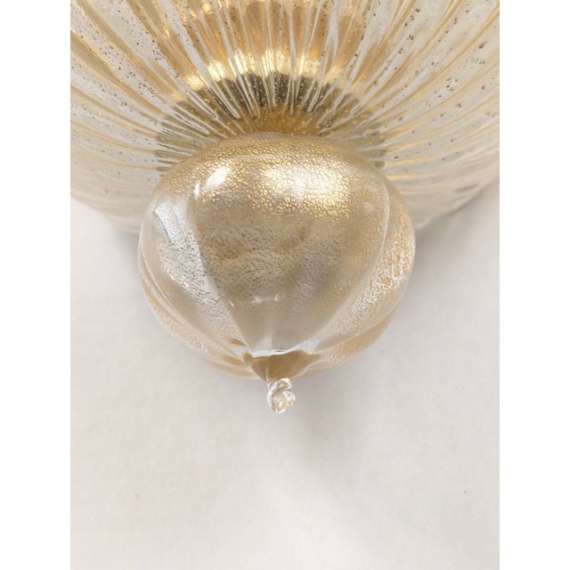 Large Gold Leaf and Murano Glass Wall Lights from Barovier & Toso, 1980s, Set of 2 For Sale - Image 10 of 17