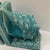 Vintage majolica decorative seashells bookends color turquoise attractive piece from Italy