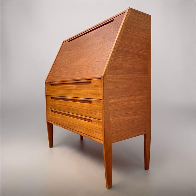 Model No. 63 Teak Wood Secretary by Kai Kristiansen for Tørring Møbelfabrik and HJN Møbler, Denmark, 1960s For Sale - Image 10 of 18