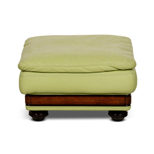 Green Divani Leather Ottoman from Nieri For Sale - Image 8 of 10