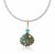 Epic Australian Opal Shell Pendant With Diamonds, Emerald & 14k Gold For Sale - Image 4 of 10