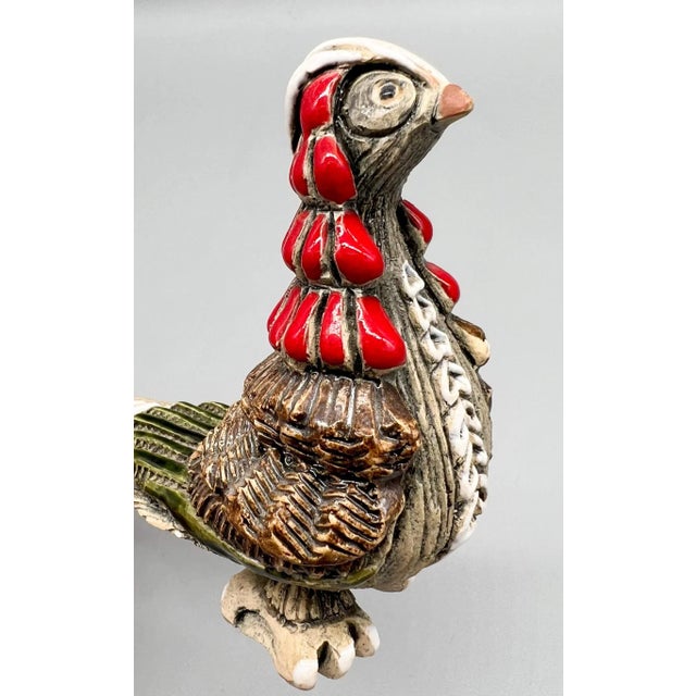 Vintage Artesania Rinconada Pheasant Bird Ceramic Figurine For Sale - Image 11 of 12