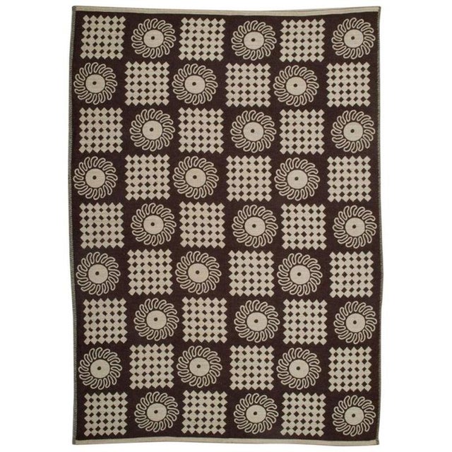 Viola Gråsten for Tidstrand, Purveyor to the Royal Court of Sweden. Large handwoven wall tapestry in pure wool. Geometric...