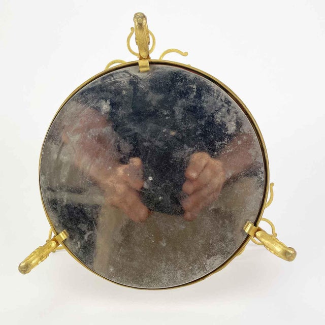 Gilded Metal Liquor Service with Flower Vase, Set of 18 For Sale - Image 11 of 12