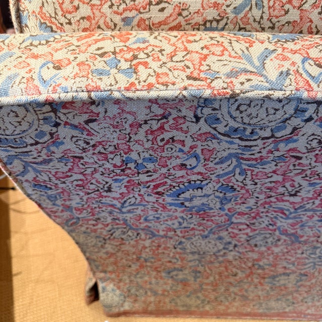 Pair of Swivel Chairs in Vintage Ralph Lauren Block Print For Sale - Image 10 of 13