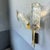 1950s Mid-Century Modern Brass and Textured Glass Double Wall Sconce, 1950s For Sale - Image 5 of 14