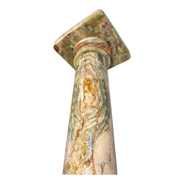 Green Onyx Pedestal For Sale