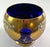 Early 20th Century Bohemian-Hand Blown and Cut, Cobalt Blue, 24 Karat Gold Encrusted Punch Bowl Set- With Enameled Three Dimensional Flowers - 15pcs For Sale - Image 4 of 11