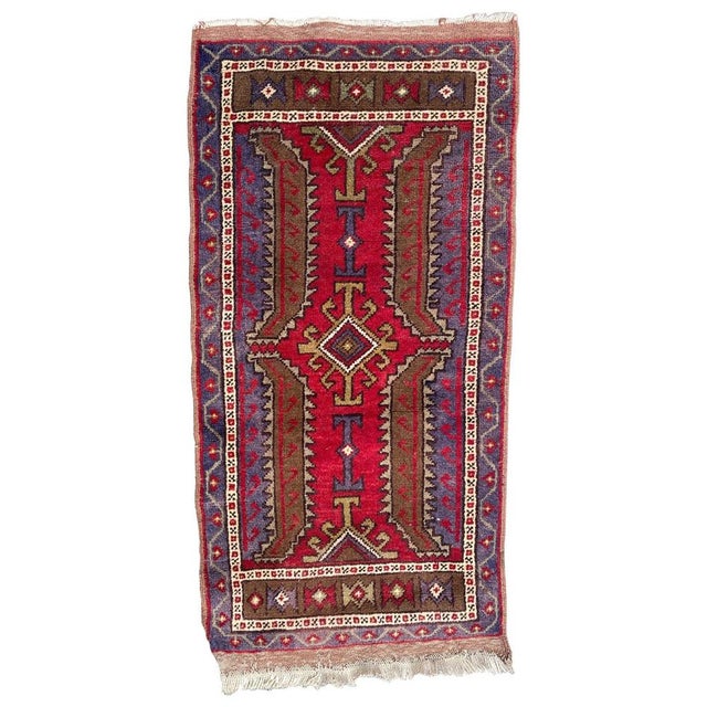 Vintage Turkish Yastik Rug, 1950s For Sale - Image 16 of 16