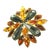 Vintage Citrine Crystal Art Glass Brooch 1950s For Sale - Image 4 of 6