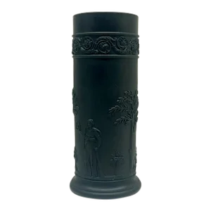 Early 20th Century Wedgwood Basalt Black Spill Vase