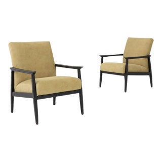 1960s, Czech Upholstered Armchairs - A Pair For Sale